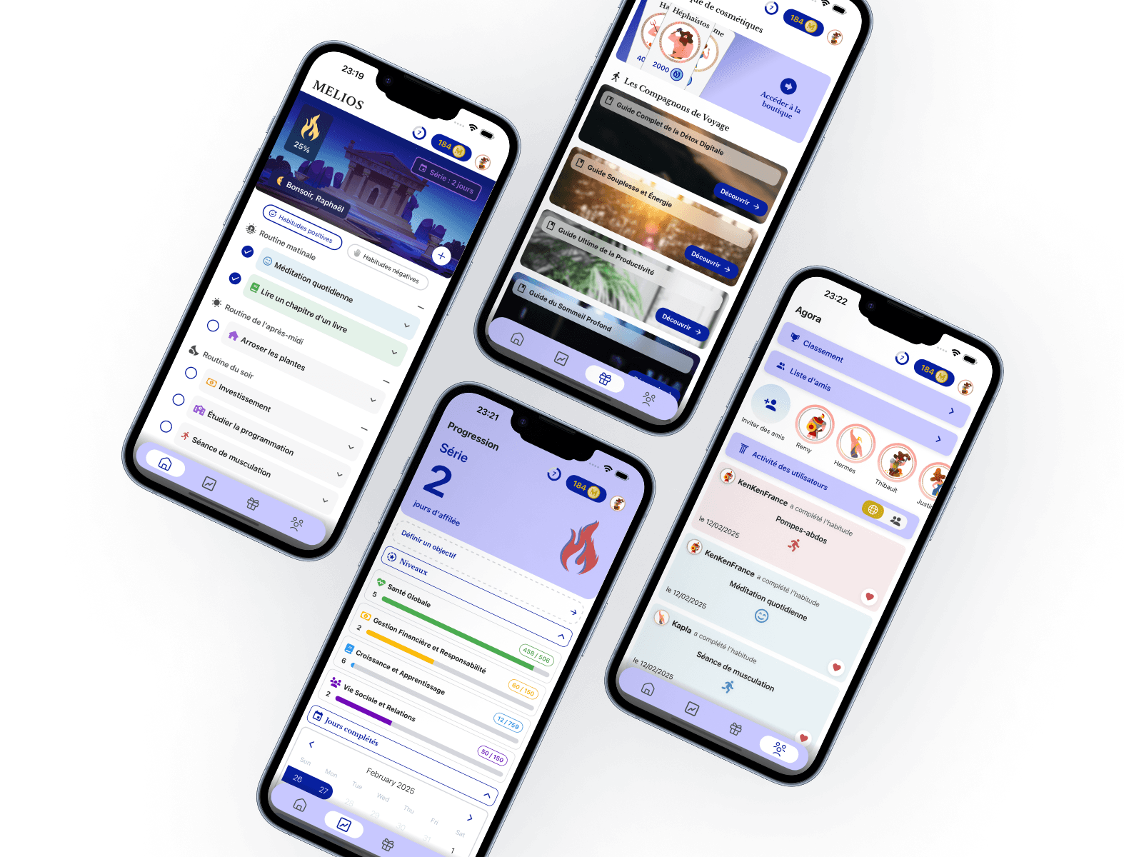 Aperçu de l'application Melios